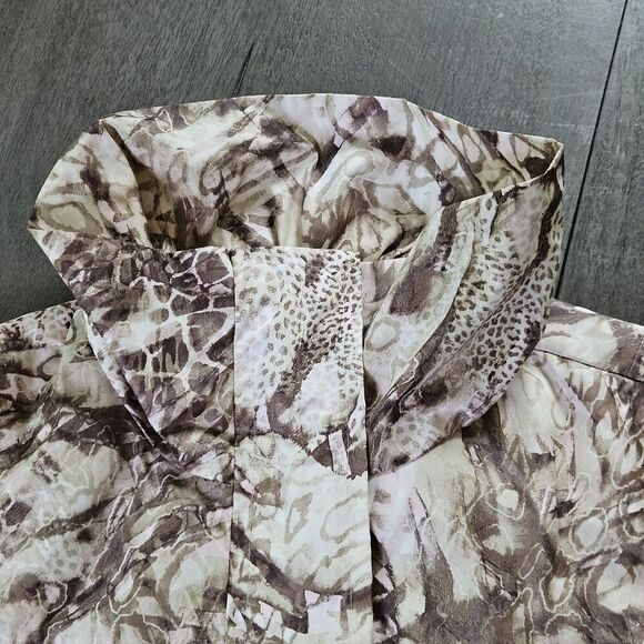 Chico's Zenergy Animal Print Polyester Zip-Front Windbreaker Rain Jacket XL (3) - Picture 7 of 9